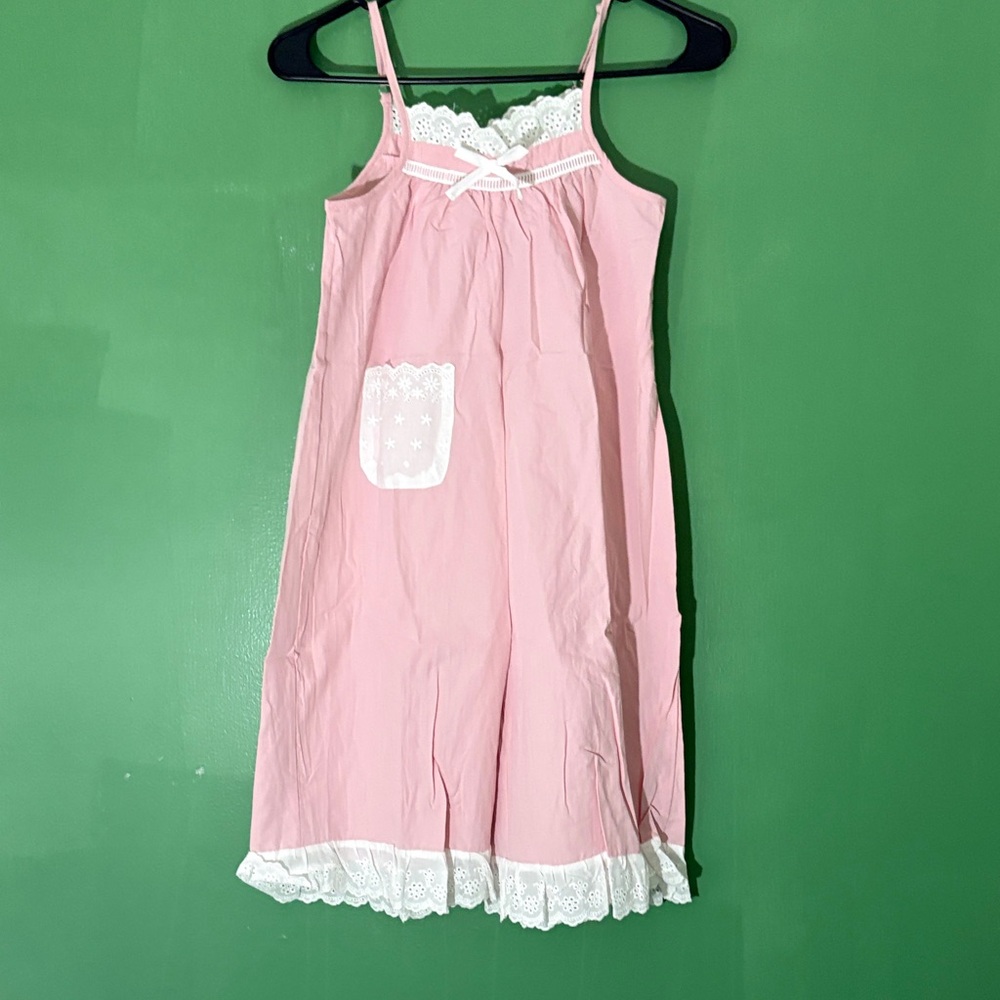 Pink Sleeveless romper with Lace Trim